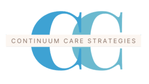 Continuum Care Strategies logo; two C's with text of company overlayed