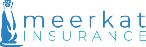 Meerkat Insurance logo featuring a meerkat with the text in blue ink